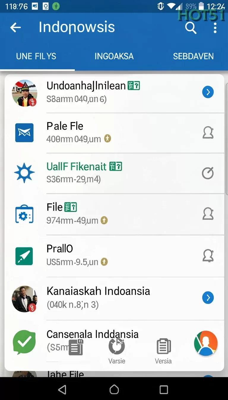 Cuplikan layar LAYAR303 — menu navigasi